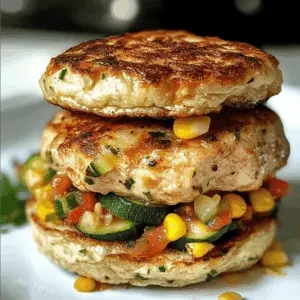 These Chicken, Zucchini, and Fresh Corn Burgers are a tasty twist on your summer barbecue! Packed with juicy chicken, vibrant zucchini, and sweet corn, they’re perfect for grilling season. Top them off with a refreshing tomato cucumber relish for an extra burst of flavor. Save this recipe for a delightful outdoor meal or casual gatherings with friends!